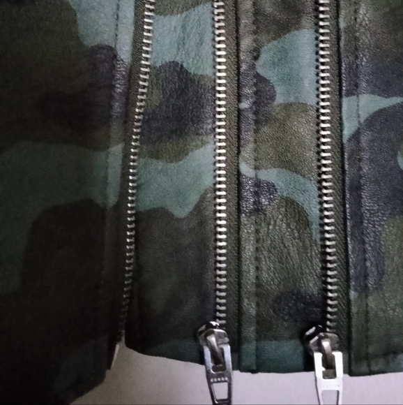 Colleen Lopez Bomber Jacket, Green Camouflage, Size L - Picture 4 of 11